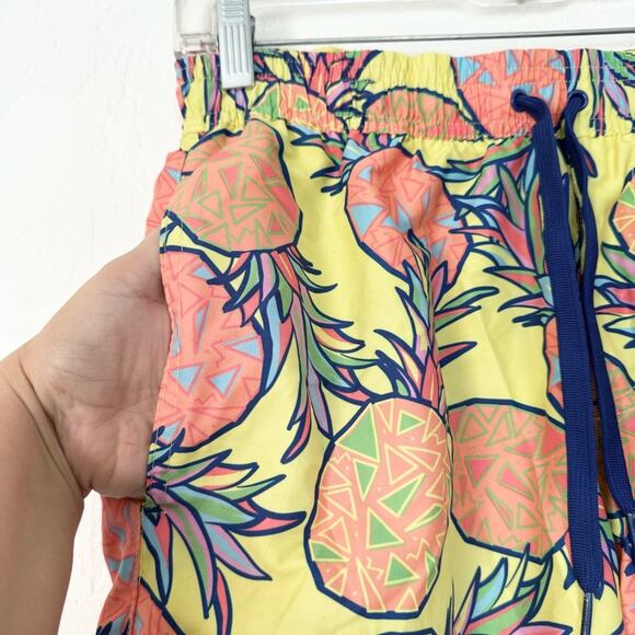 Tipsy Elves Pina Colada Short Swim Trunk Bright Neon Board Shorts Vacation Sz S - Picture 5 of 11
